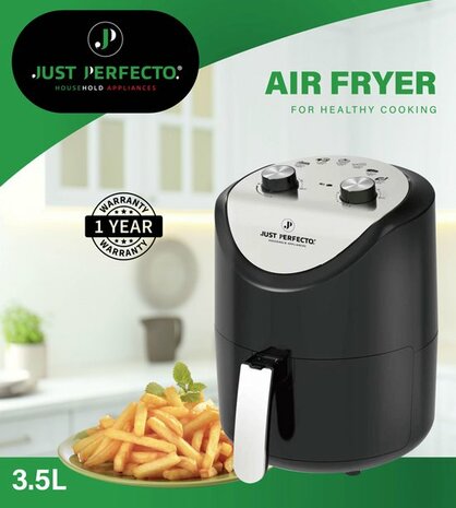 Just Perfecto JL-14: 1200W Airfryer heteluchtfriteuse met draaiknop - 3.5L