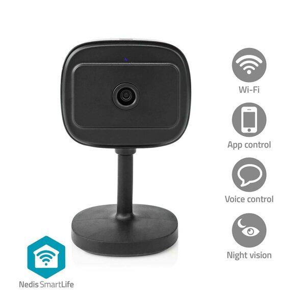 Nedis WIFICI07CBK Smartlife Camera Voor Binnen Wi-fi Full Hd 1080p Cloud Opslag (optioneel) / Microsd (niet Inbegrepen) / Onvif Met Bewegingssensor Nachtzicht