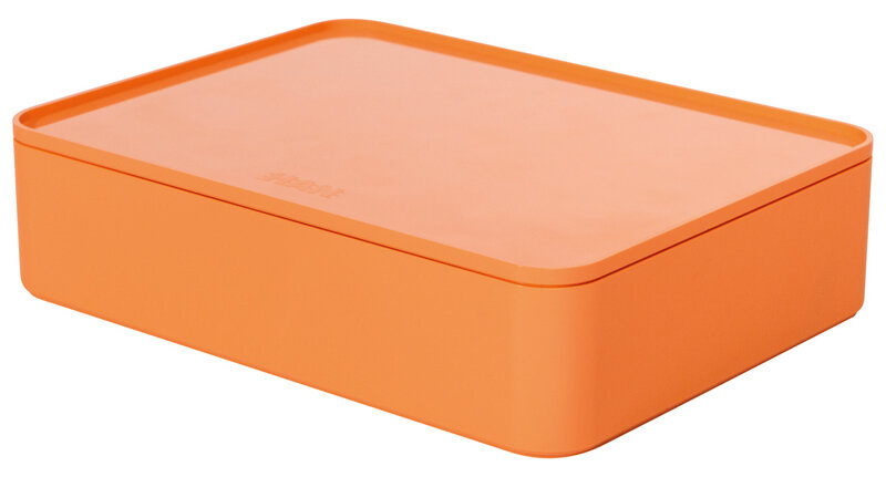 HAN HA-1110-81 Smart-organiser Allison Box Met Binnenschaal En Deksel Abrikoo Oranje, Stapelbaar