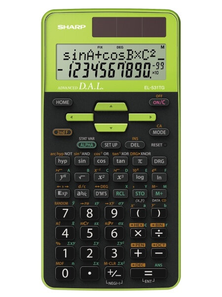 Citizen SH-EL531TGGR Calculator Sharp EL531TGGR Zwart-groen Wetenschappelijk