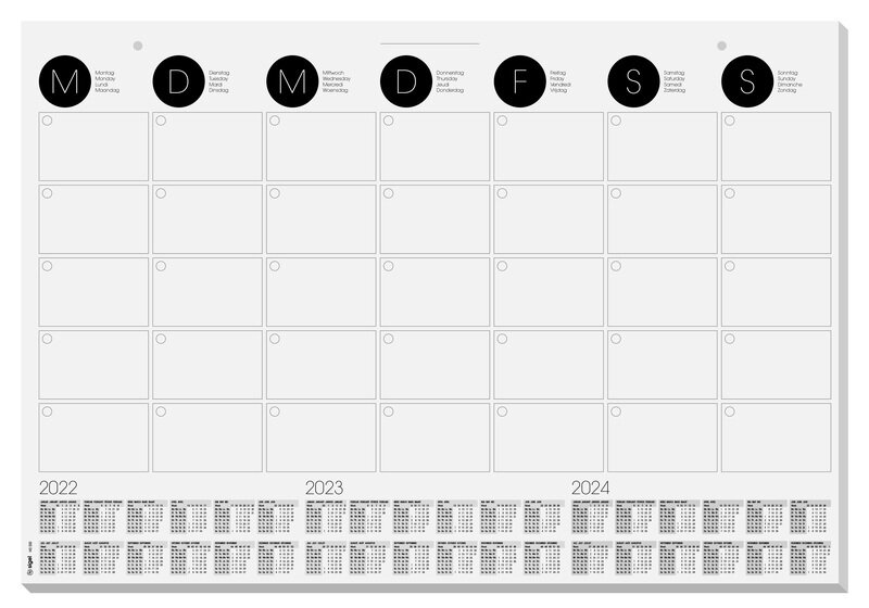 Sigel SI-HO550 Muurkalender 595x410mm Maandplanner