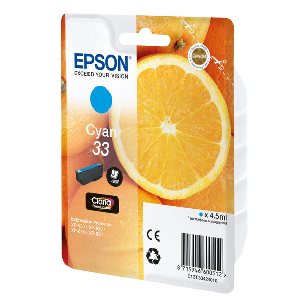 Epson T334240 Origineel Blauw 4,5ml