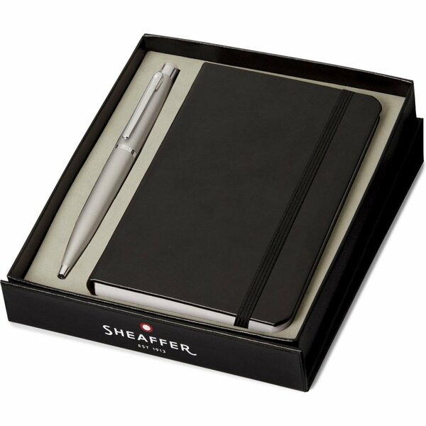 Sheaffer SF-G2940051-4 Balpen VFM Giftset Silver Nickel Plated + A6 Notebook