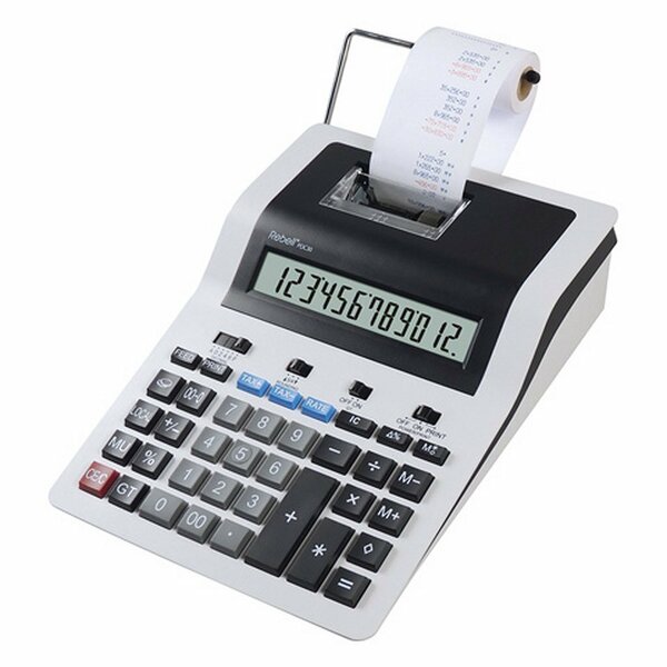 Rebell RE-PDC30-WB Printcalculator PDC30 Wit/Zwart