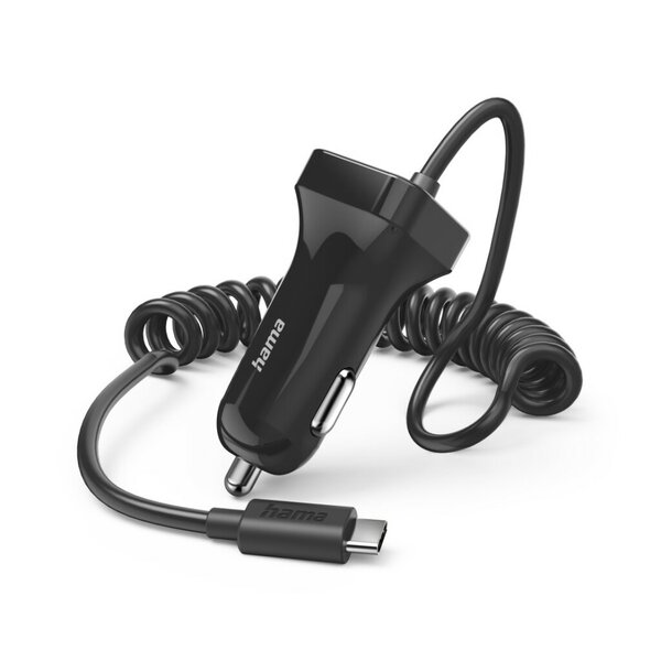 Hama Auto-Oplader met USB C-Aansluiting 12W 100 cm Zwart