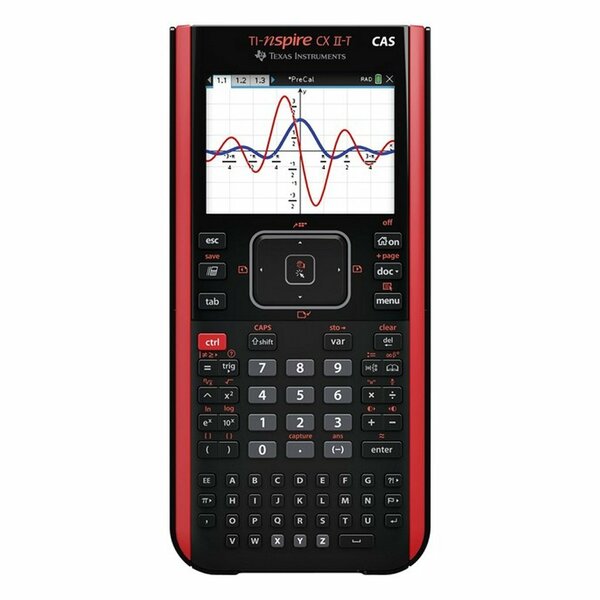 Texas Instruments TI-NSCX2CAS-FC TI Nspire CX II-T CAS Grafische Rekenmachine Zwart/Rood