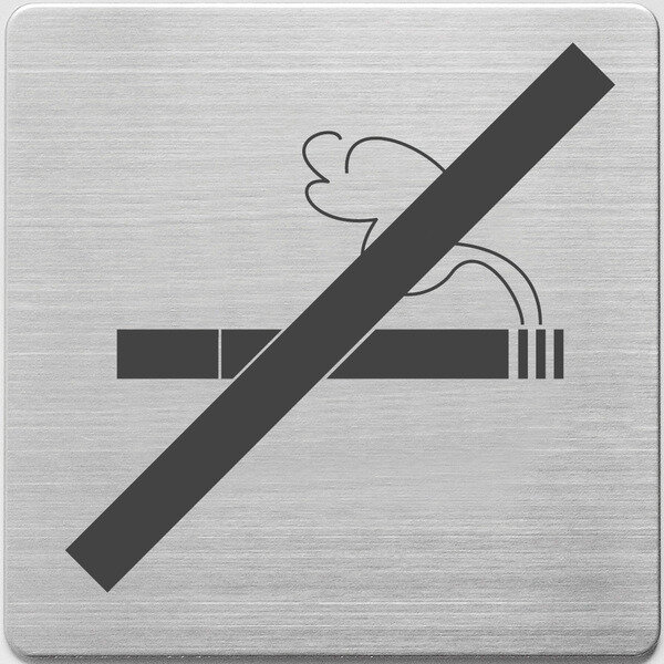 Alco AL-450-13 Pictogram RVS 90x90x1mm - Niet Roken -