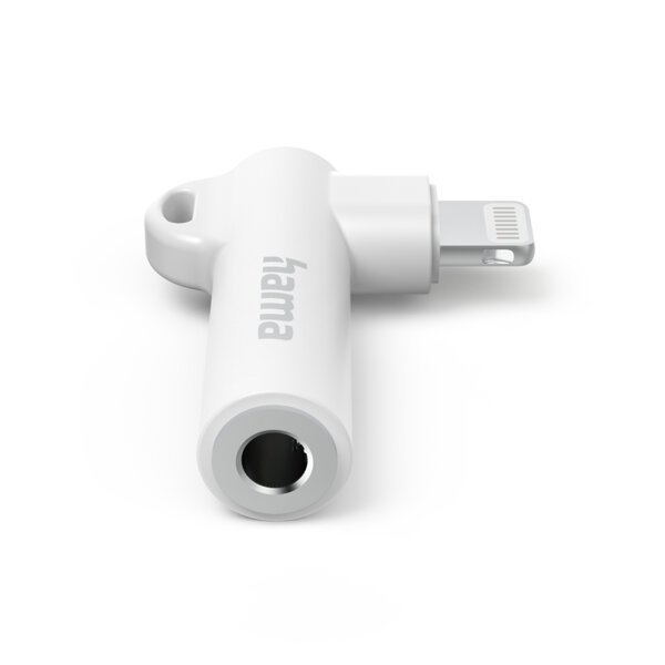 Hama Aux-Adapter 90&deg; Hoekstekker Lightning Wit