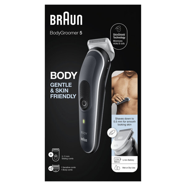 Braun BG5340 BodyGroomer 5 Zwart/Zilver