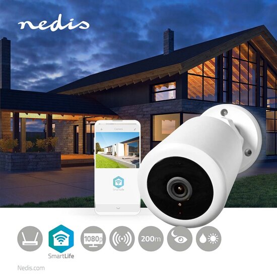 Nedis SLNVRC01CWT Smartlife Draadloos Camerasysteem Full HD Camera Wit