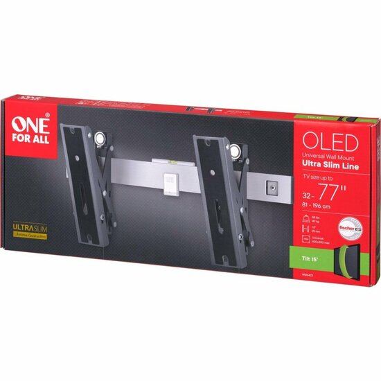 One For All WM6423 OLED TV-Beugel 32-77 Inch Schermen Zilver/Zwart