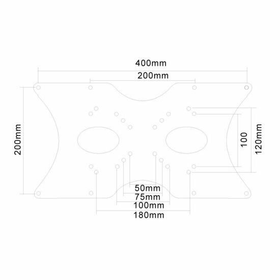 Newstar FPMAVESA400 Verloopplaat Zilver