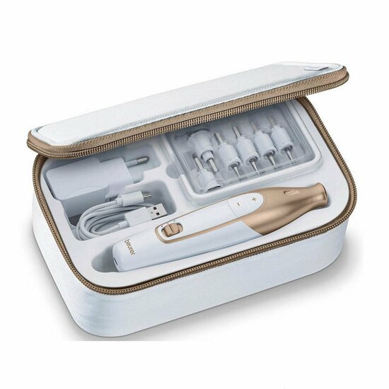 Beurer MP64 Manicure-Pedicureset met 10 Hulpstukken Goud/Wit