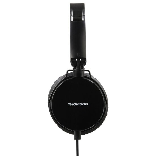 Thomson HED2207BK Koptelefoon On-ear Microfoon Vouwbaar Platte Kabel Zwart