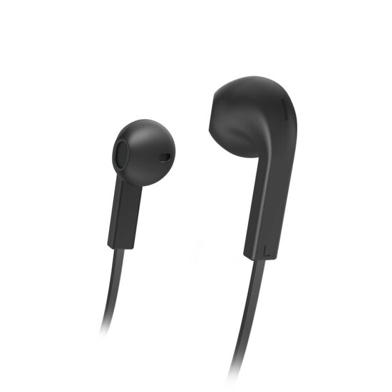 Hama Oordopjes Advance Earbuds Microfoon Platte Kabel Zwart