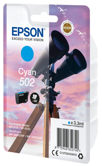 Epson T02v2 Origineel Bl 502 3.3ml