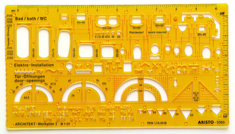 Aristo AR-5060 Architect-combisjabloon 1 : 50