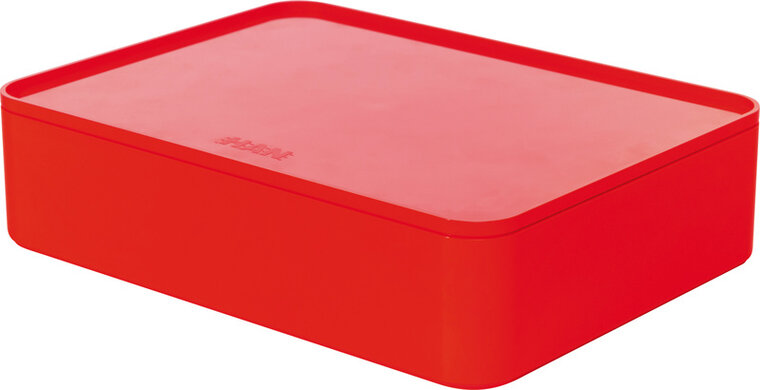 HAN HA-1110-17 Smart-organiser Allison Box Met Binnenschaal En Deksel Kersen Rood, Stapelbaar