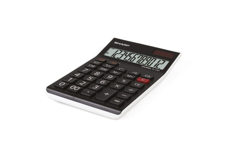 Citizen SH-EL125TWH Calculator Sharp EL125TWH Zwart-wit Desk 12 Digit