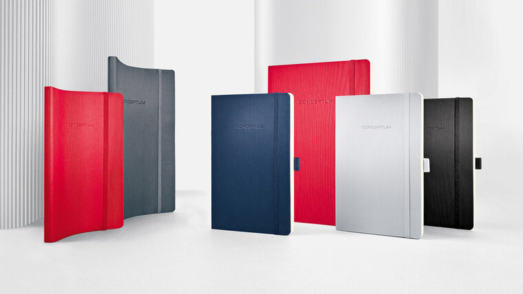 Sigel SI-CO314 Notitieboek Conceptum Pure Softcover A4 Rood Geruit