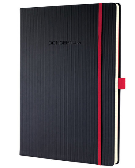 Sigel SI-CO660 Notitieboek Conceptum RED Edition Hardcover A4 Zwart Geruit