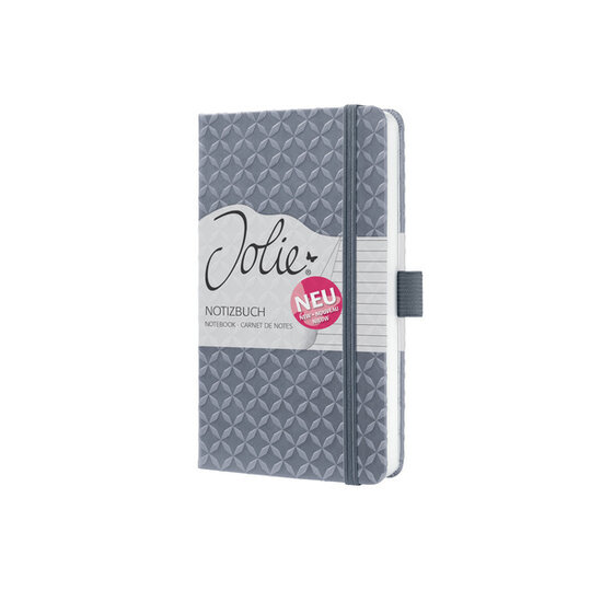 Sigel SI-JN126 Notitieboek Jolie Flair A6 Hardcover Gelinieerd Gletsjer Grijs 174 Blz 80g