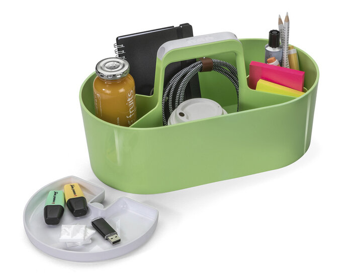 HAN HA-1200-80 Toolbox Loft Mobiele Organiser Lime Groen 4 Vakken Met Uitneembaar