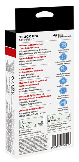 Texas Instruments TI-30XPROMP-FC Calculator TI-30XPROMP