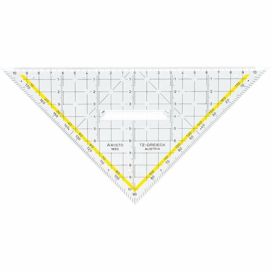 Aristo AR-18100B 3in1 Geocoverset Basic Geocover/Geodriehoek/Tekendriehoek Rood