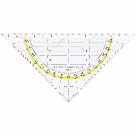 Aristo AR-18101B 3in1 Geocoverset Geocover/Geodriehoek/Tekendriehoek Deep Blue