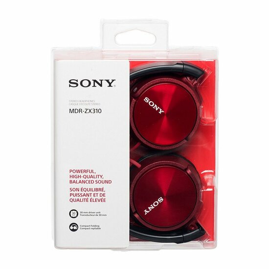 Sony MDRZX310R Hoofdtelefoon Rood/Zwart