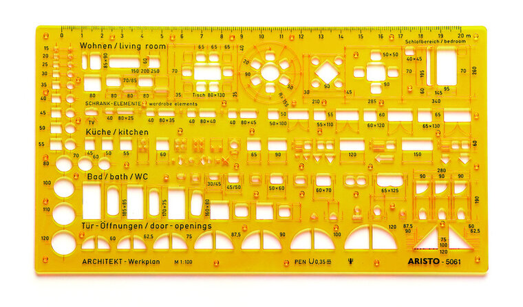 Aristo AR-5061 Architect-combisjabloon 1 : 100