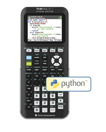 Texas Instruments TI-84PLCEPYT-C Graphing Calculator 84PLCET PY Python Edition