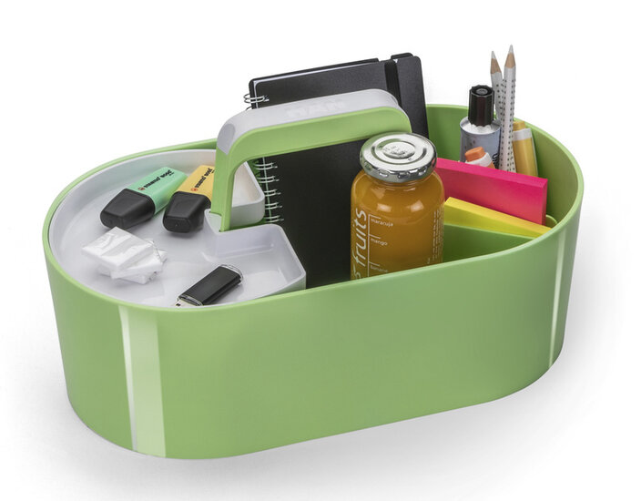 HAN HA-1200-80 Toolbox Loft Mobiele Organiser Lime Groen 4 Vakken Met Uitneembaar