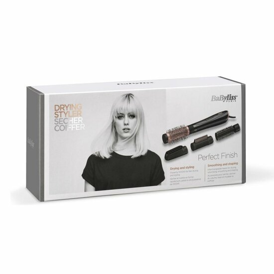 Babyliss AS126E Perfect Finish F&ouml;hnborstel Zwart/Rose