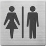 Alco AL-450-3 Pictogram RVS 90x90x1mm - WC Dames En Heren -