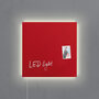 Sigel SI-GL402 Glasmagneetbord Artverum LED Light 480x480x15 Rood