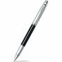 Sheaffer SF-E1931351 Rollerball 100 M Glossy Black Barrel Brushed Chrome Cap Nickel Plated