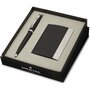 Sheaffer SF-G2931751-3 Balpen 100 M Giftset Matt Black Nickel Plated + Visitekaarthouder