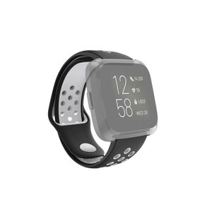 Hama Sportpolsband Voor Fitbit Versa 2/Versa (Lite) Ademend Horlogebandje Zw.