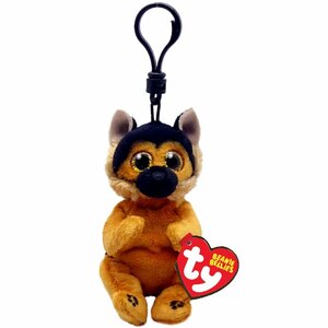 TY Beanie Babies Bellies Clip Knuffel Hond Ace 10 cm