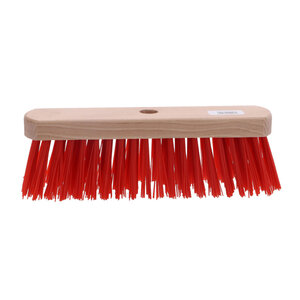 Linea Houten Straatbezem 29 cm Rood/Nylon