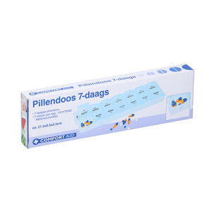 Comfort Aid Pillendoos 7-daags 2x6.4x21.5 cm Blauw/Wit