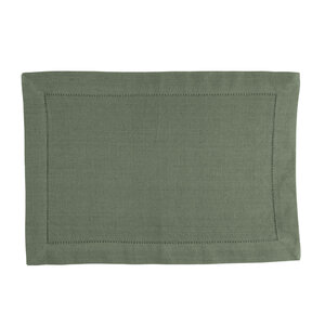 Linen&More Placemats 35x50 cm Indi Army Green 4 Stuks