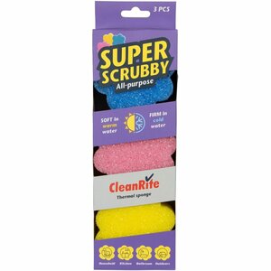 CleanRite Scrub Spons 3 Stuks