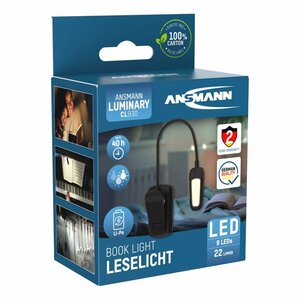 Ansman Universele LED Lamp met Clip Zwart