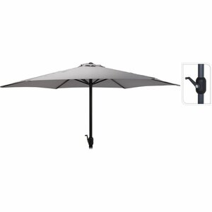 Pro Garden Parasol met Draaimechanisme 3 m Lichtgrijs