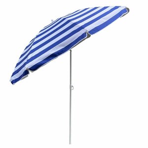 Outdoor Parasol Strepen 180 cm Blauw/Wit