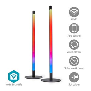 Nedis WIFILD10RGBW Smartlife Sfeerverlichting Wi-fi Tube 600 Lm Rgbic / Warm Tot Koel Wit 2700 - 6500 K 36 W Metaal