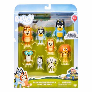 Bluey Familie en Vrienden Figuren Set 8-delig